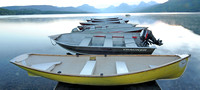 Boats at Lake MacDonald, Glacier National Park, Montana